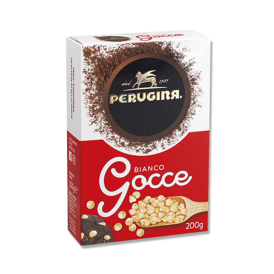 Confezione di Gocce Perugina al Cioccolato Bianco.